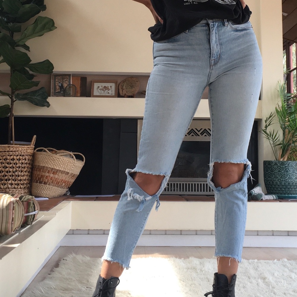 Heavily distressed BDG jeans